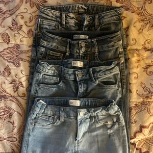 4 Pairs Girls Size 10 Denim Jeans . Mudd, SO, Art Class